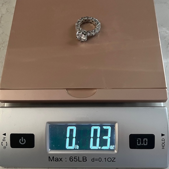 Italo Sterling Silver White Sapphire Eternity Ring - Picture 16 of 16